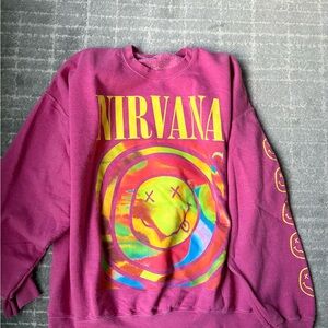 Urban Outfitters Pink Nirvana Sweatshirt